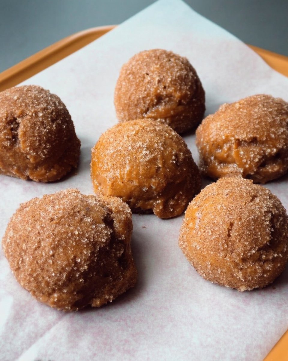 Cookies on a baking sheet being rapped against a counter for a dense texture