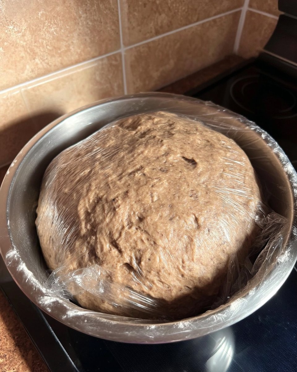Boiling chocolate mixture in saucepan with thermometer reading 230 degrees