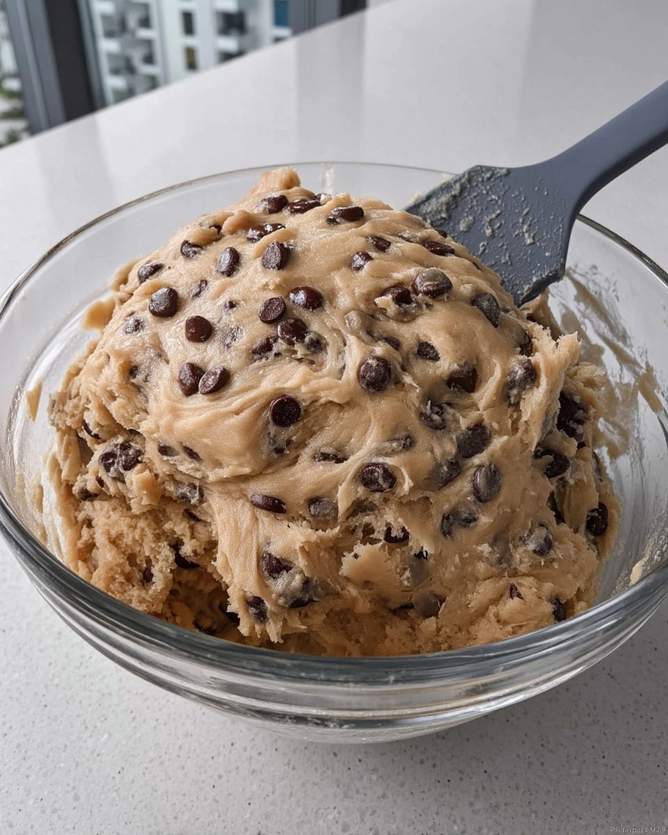 Cookie dough balls chilling on a baking sheet to prevent spreading