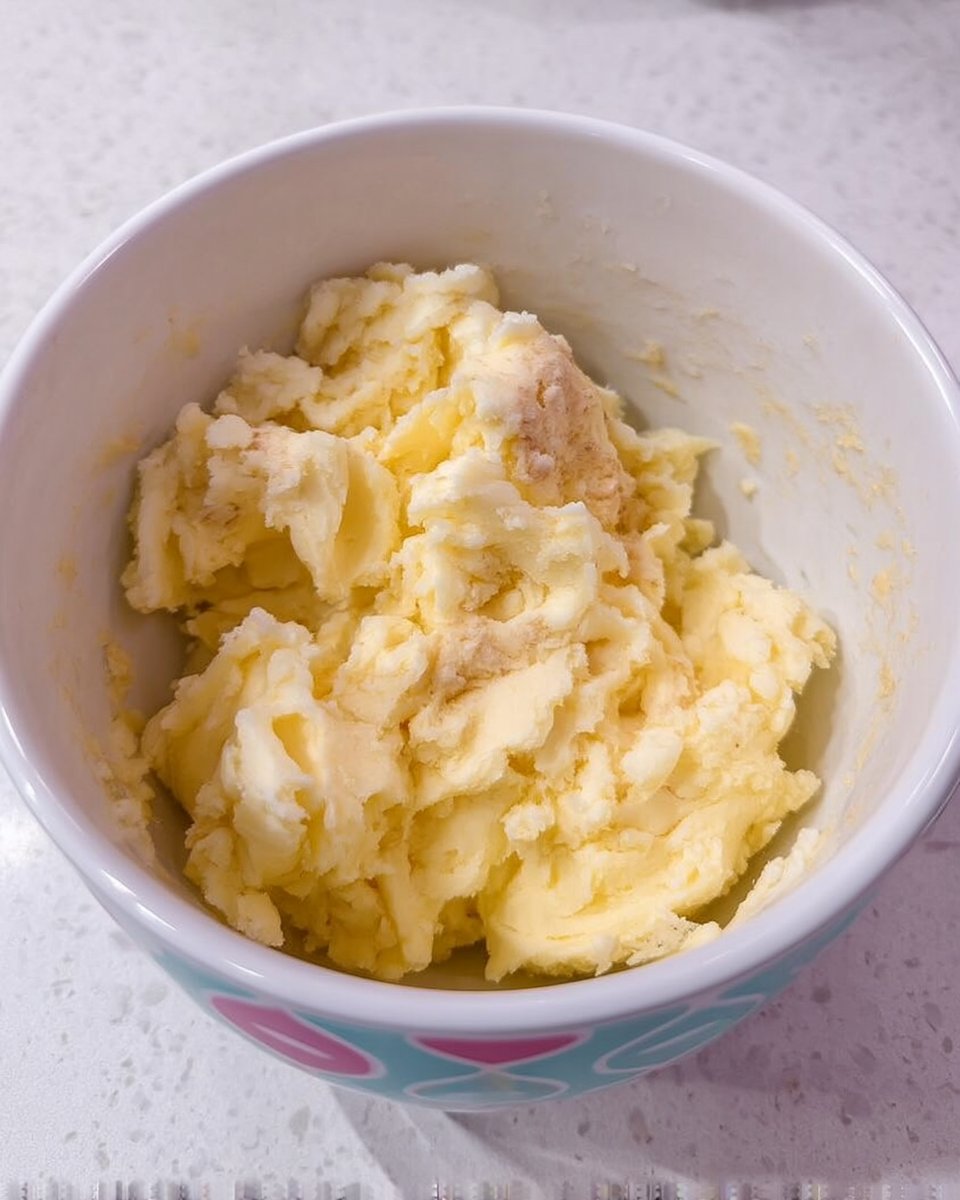 Cookie dough chilling in a glass bowl to allow for proper flour hydration.