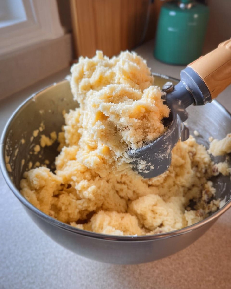 Cookies baking in the oven on a parchment lined sheet