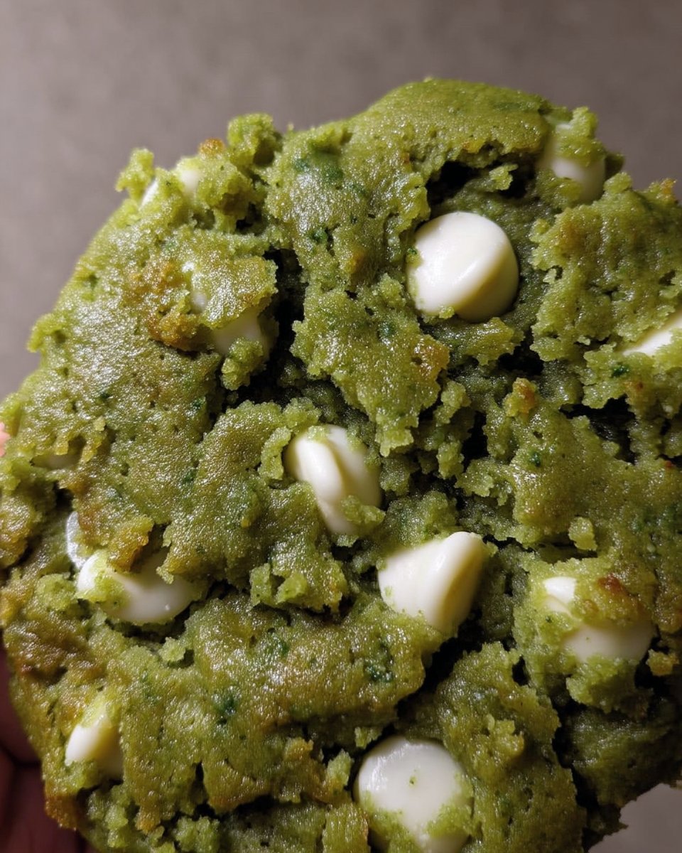 Chilled matcha cookie dough being scooped onto a baking sheet.
