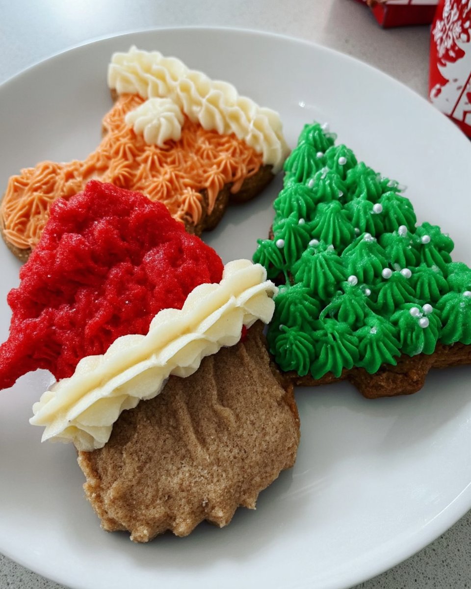 Decorated sugar cookies served with tea