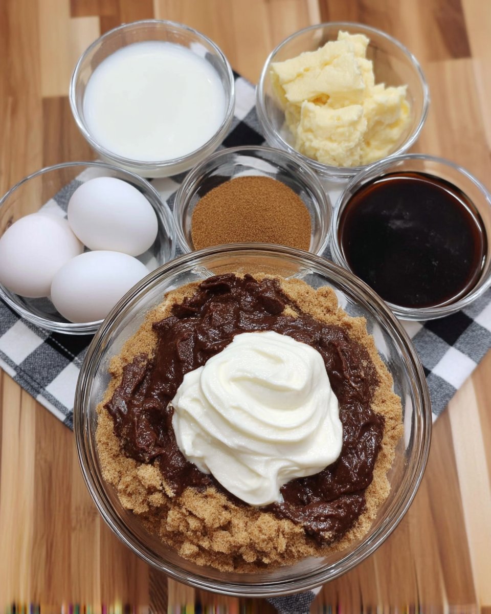 Ingredients for doctored cake mix gingerbread including molasses and sour cream