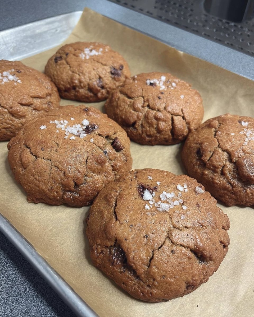 Nutella stuffed cookies stacked to show the molten chocolate hazelnut center