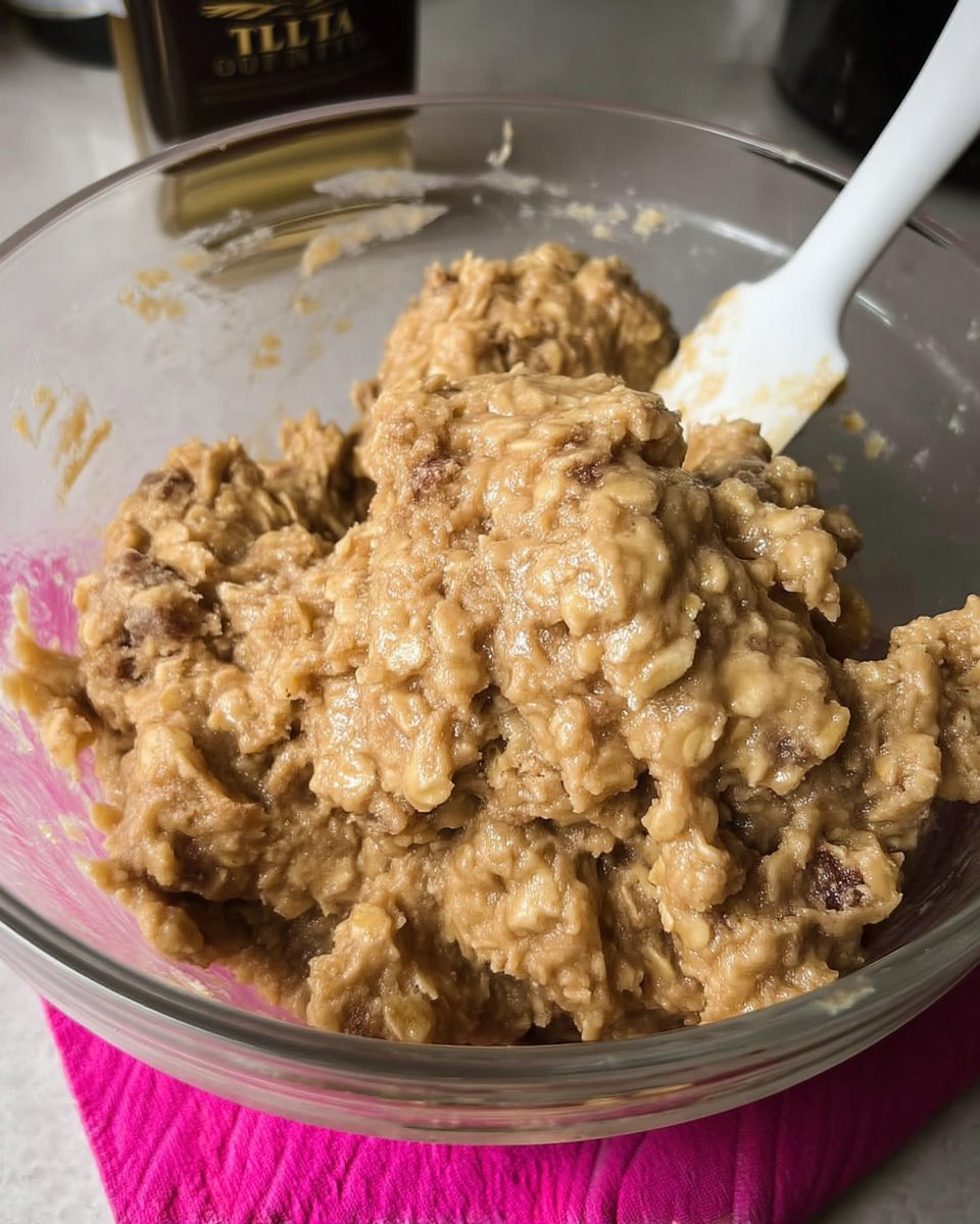 Uniform balls of oatmeal cookie dough on a parchment lined sheet pan