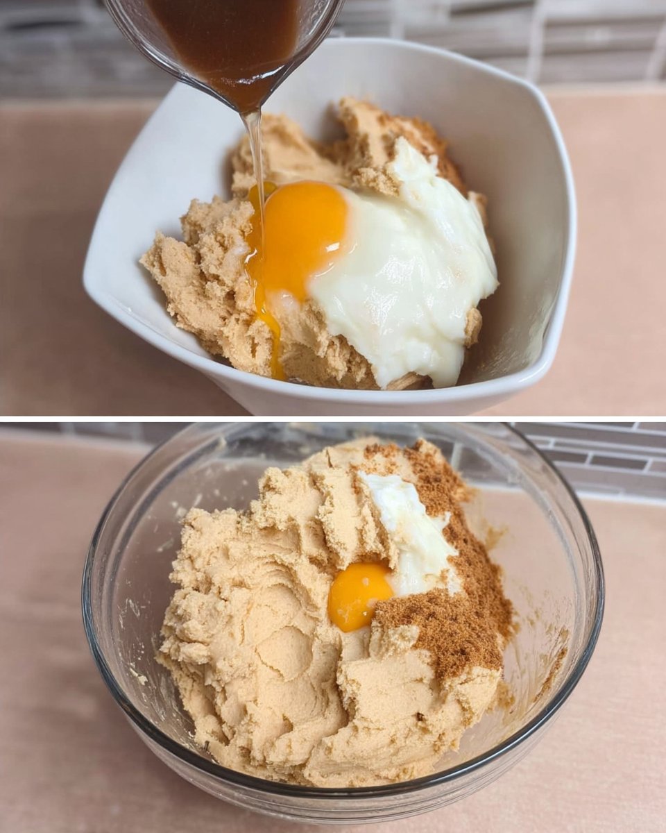 Ingredients for peanut butter blossom cookies on a kitchen scale