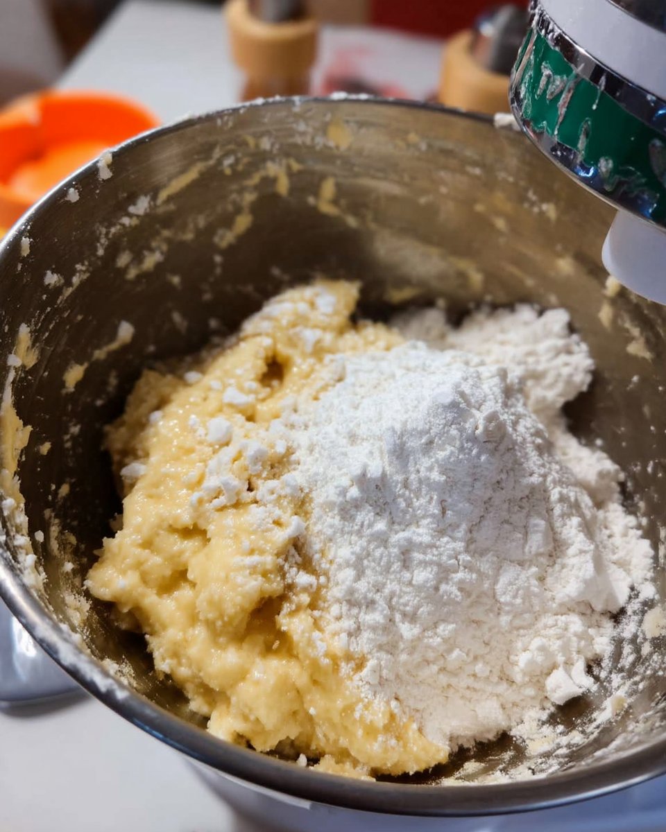 A pinch of sea salt being added to powdered sugar for coating cookies