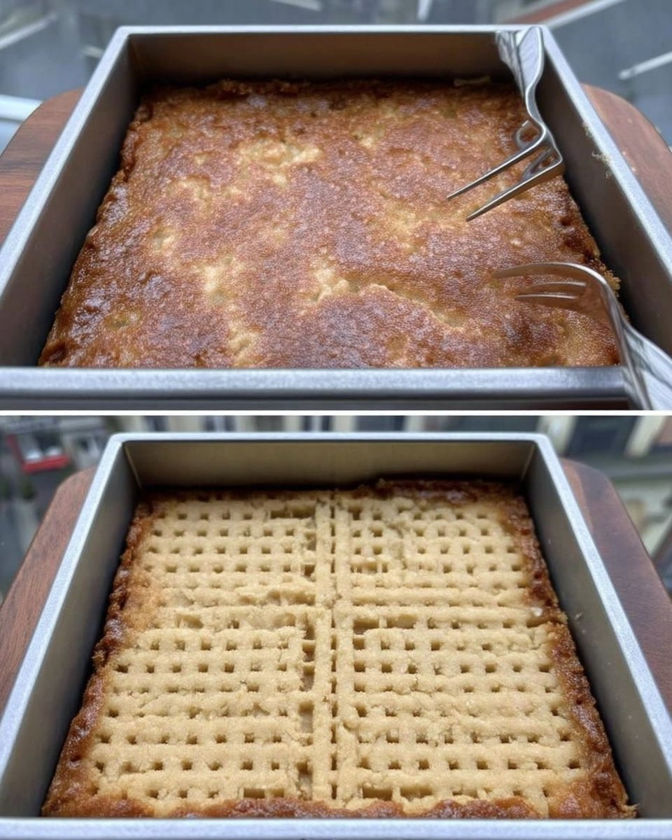 Baked shortbread served with a cup of tea