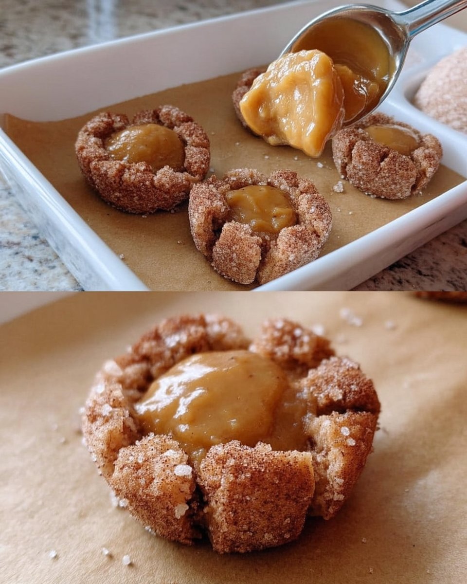 Process of pressing divots into cookie dough balls