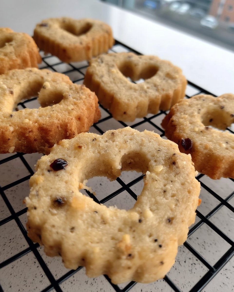 Ingredients for Spitzbuben including flour, cold butter, egg yolks, and hazelnuts