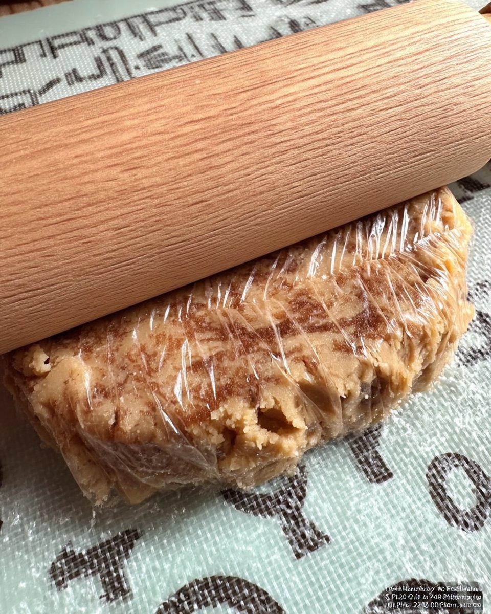 Dough for Spitzbuben being chilled in the refrigerator
