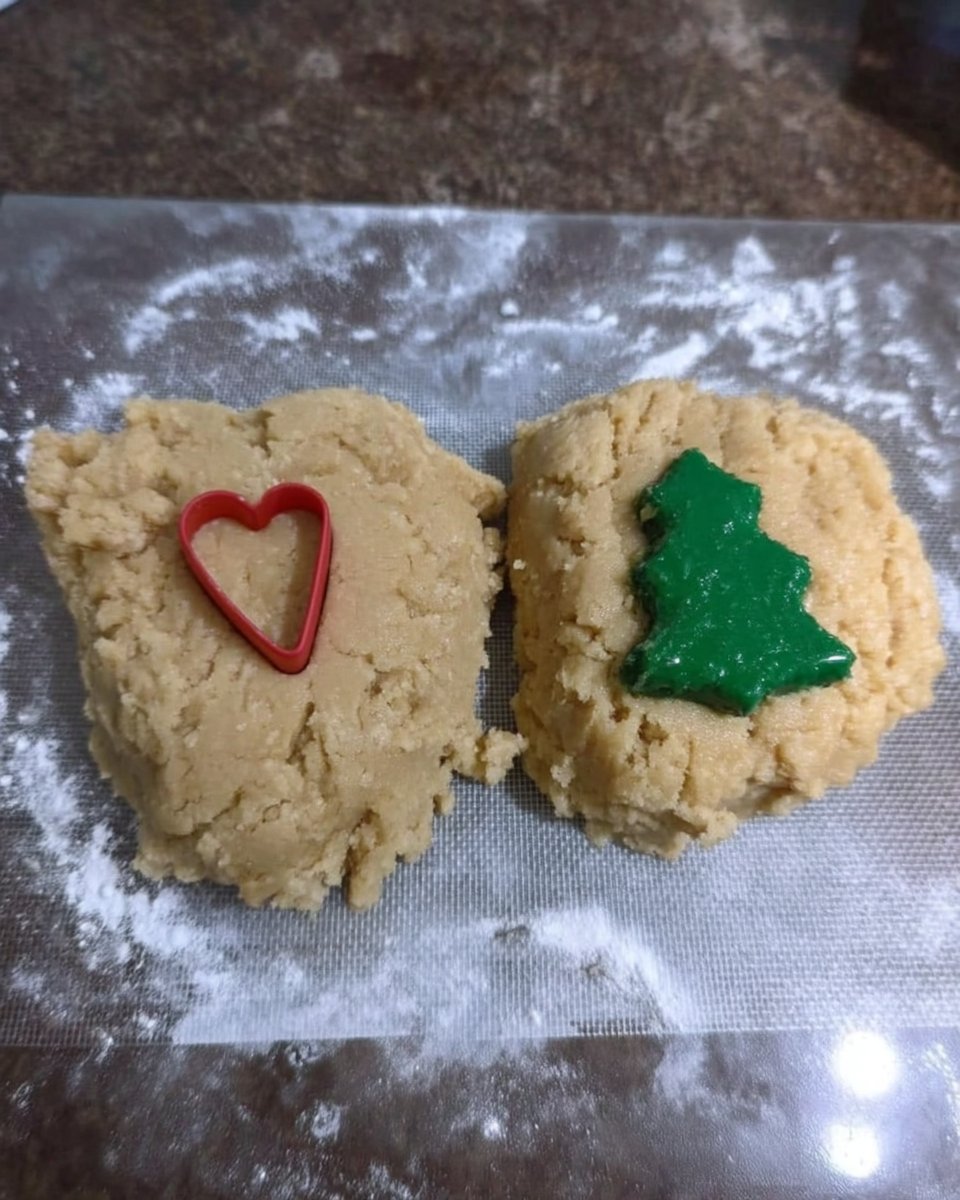 Ingredients for sugar cookies including butter and powdered sugar