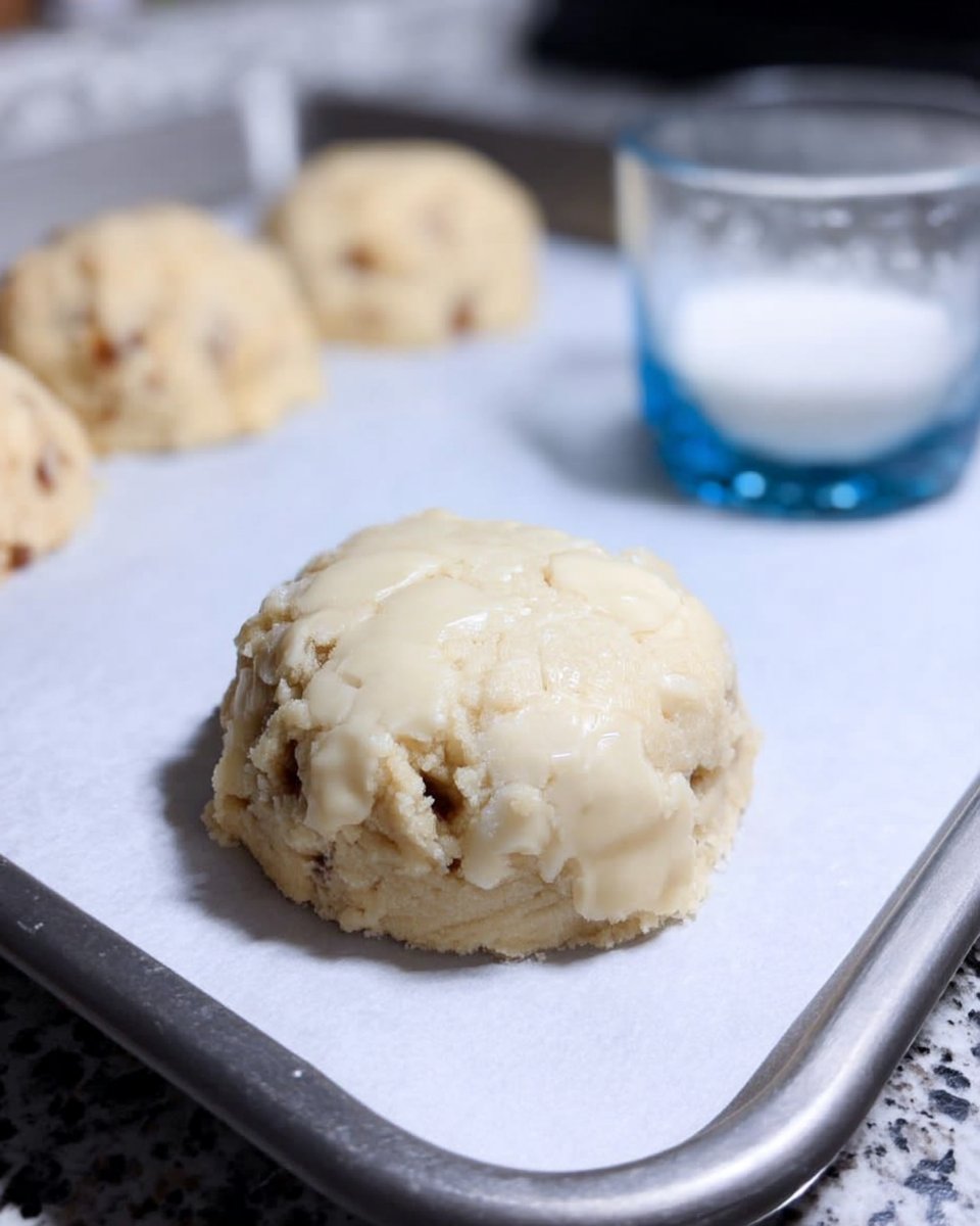 Pressing swig sugar cookies with a glass dipped in sugar