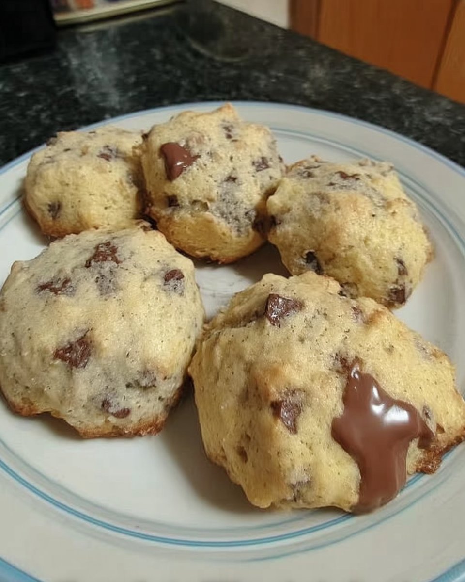 Portioned cookie dough mounds on a parchment lined baking sheet