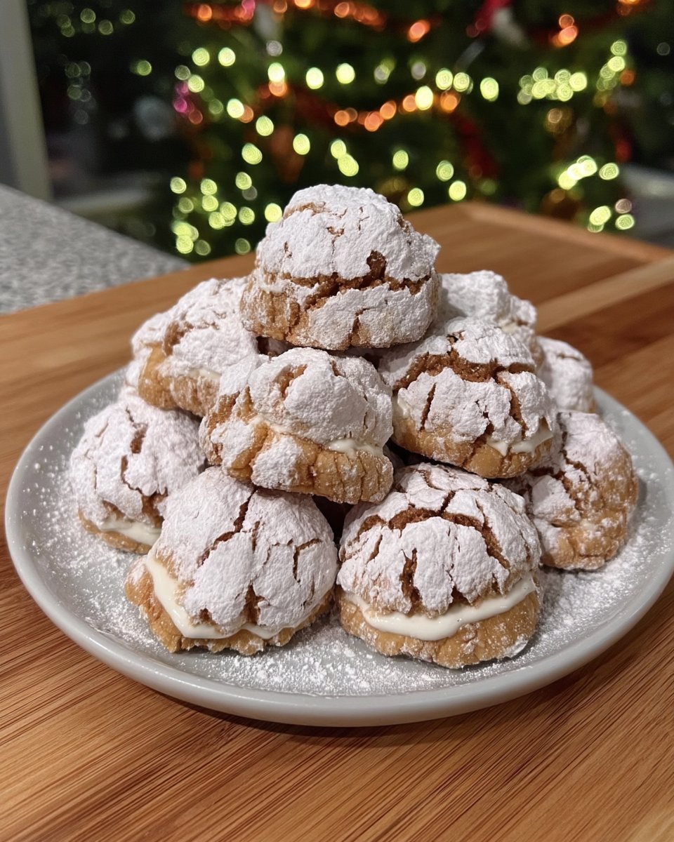 A close up of the chewy interior of an amaretti cookie