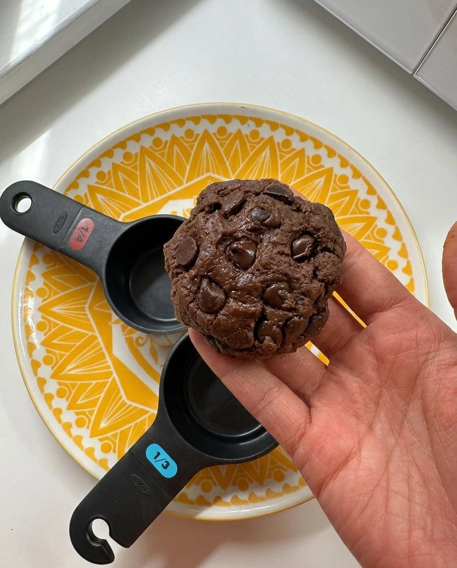 A tray of chocolate snap dough balls rolled in sugar before baking.