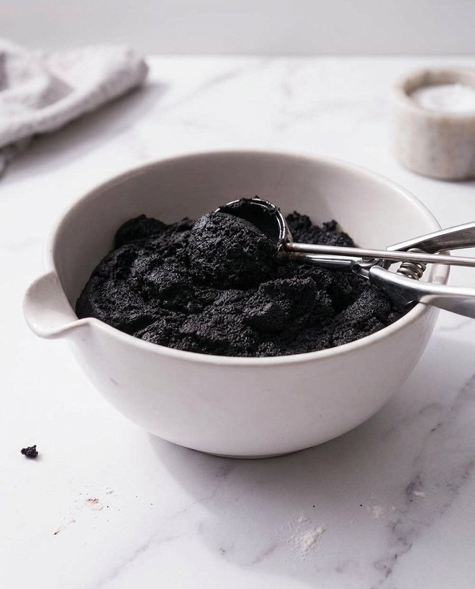 Ingredients for Oreo copycat cookies including black cocoa and butter