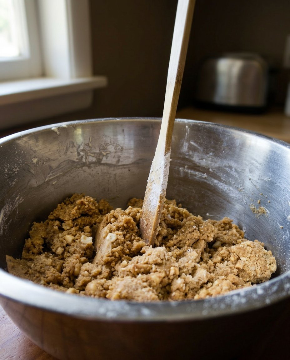 A saucepan with a rolling boil of chocolate sugar mixture for no bake cookies