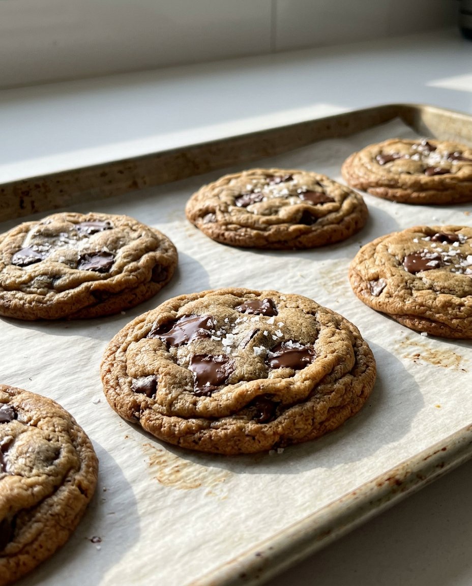 Stirring espresso grounds into hot browned butter in a glass bowl