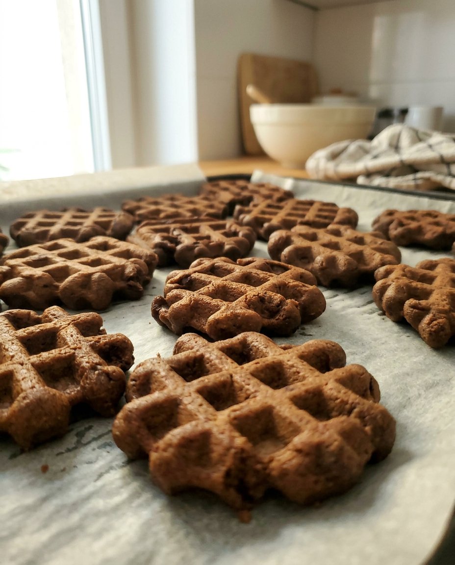 A hand sealing a soft caramel inside a ball of chocolate cookie dough.