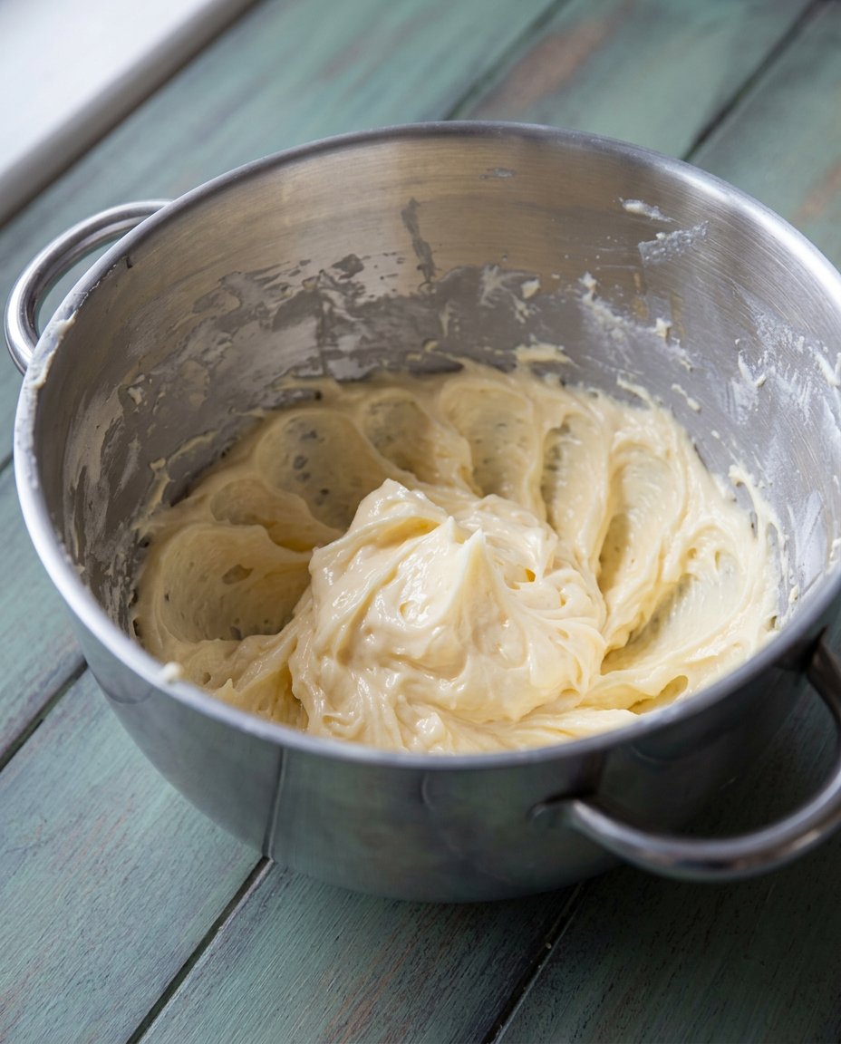 A smooth ten inch pistachio shortbread dough log wrapped in parchment paper