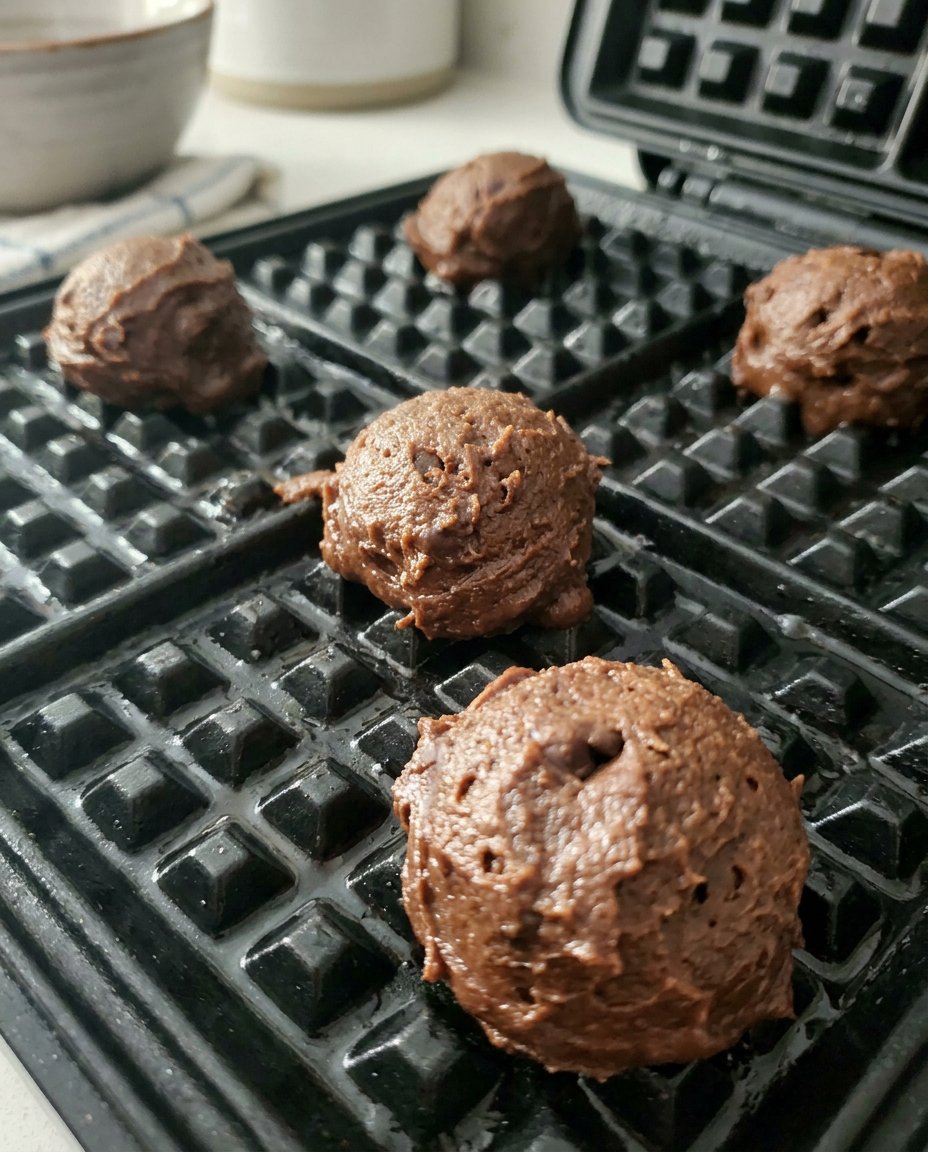 Precise measurements of cocoa powder and chopped pecans on a kitchen scale.