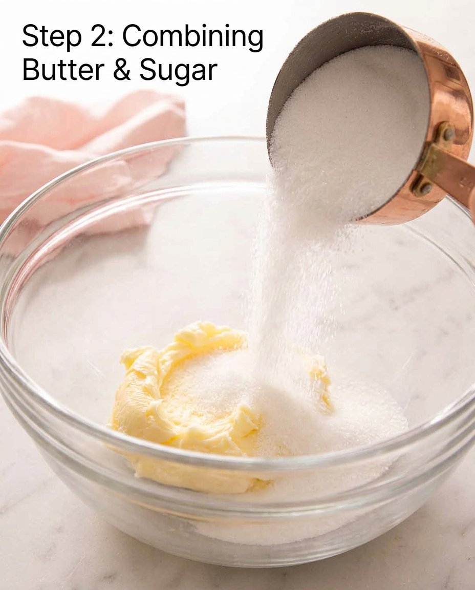 Ingredients for chocolate chip cookies including brown sugar, melted butter, and dark chocolate