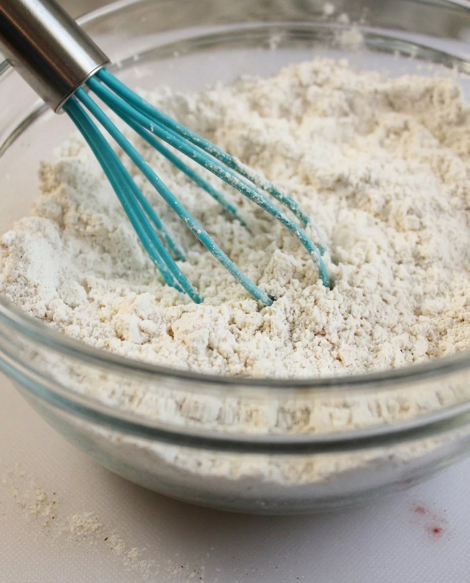 A hand using a measuring spoon to press a well into a freshly baked cookie