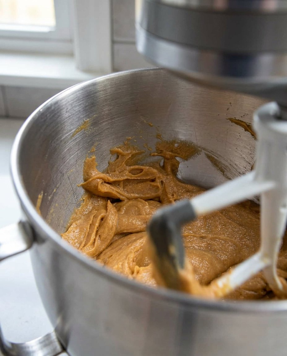 Measured ingredients for gluten free peanut butter cookies including flour and peanut butter