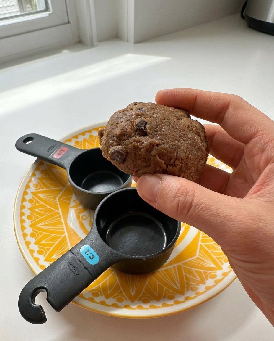 Bowls containing chocolate chips flour and corn syrup for chocolate snaps.