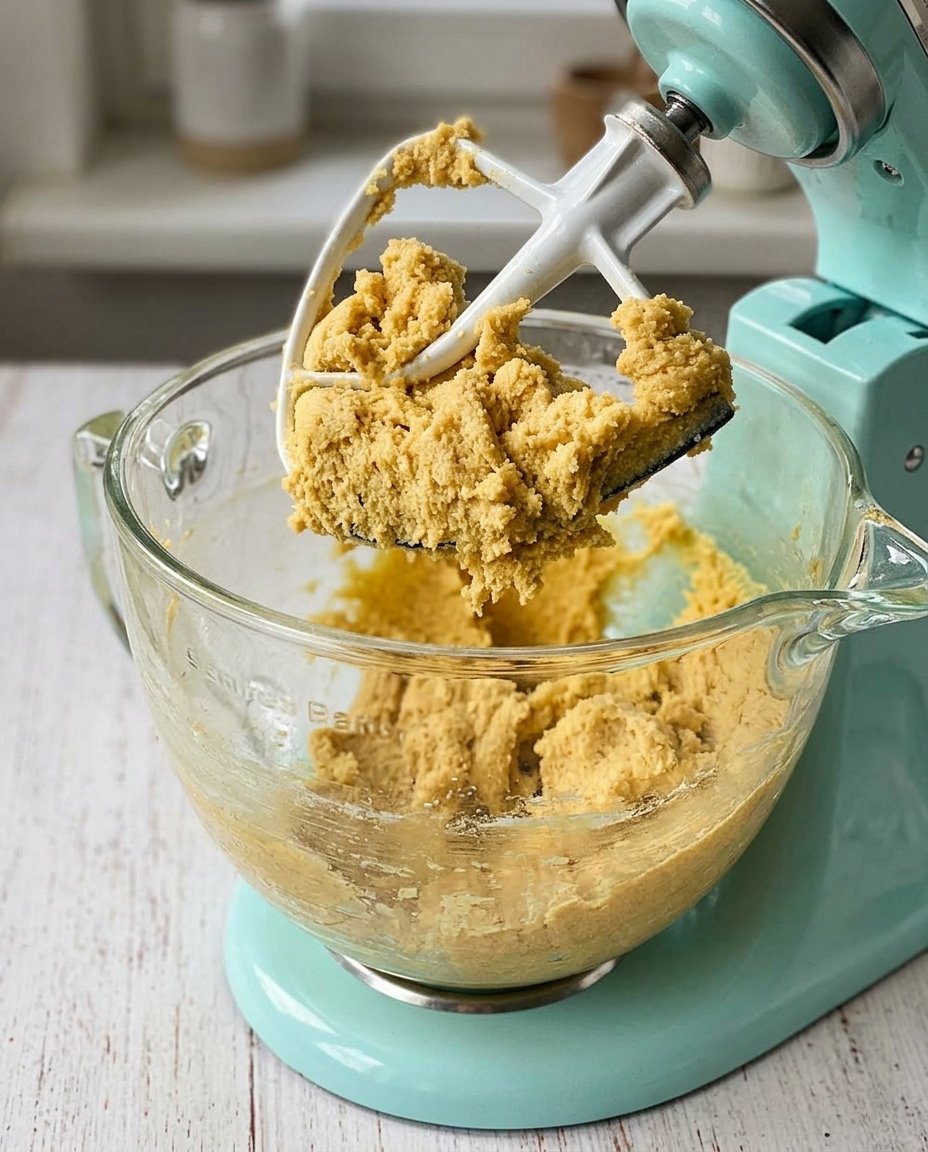 Butter sugar and flour arranged for baking sand cookies