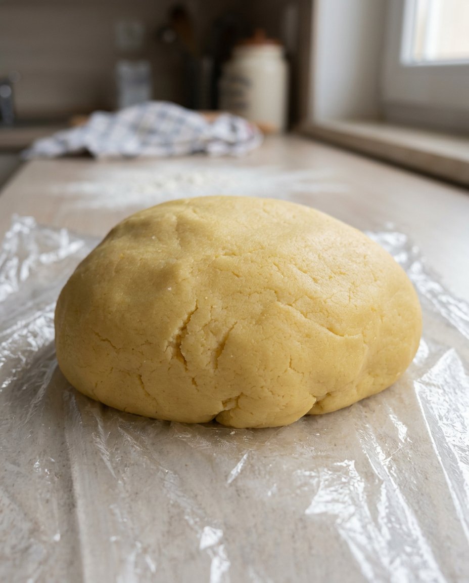 Ingredients for struffoli including eggs honey and orange zest