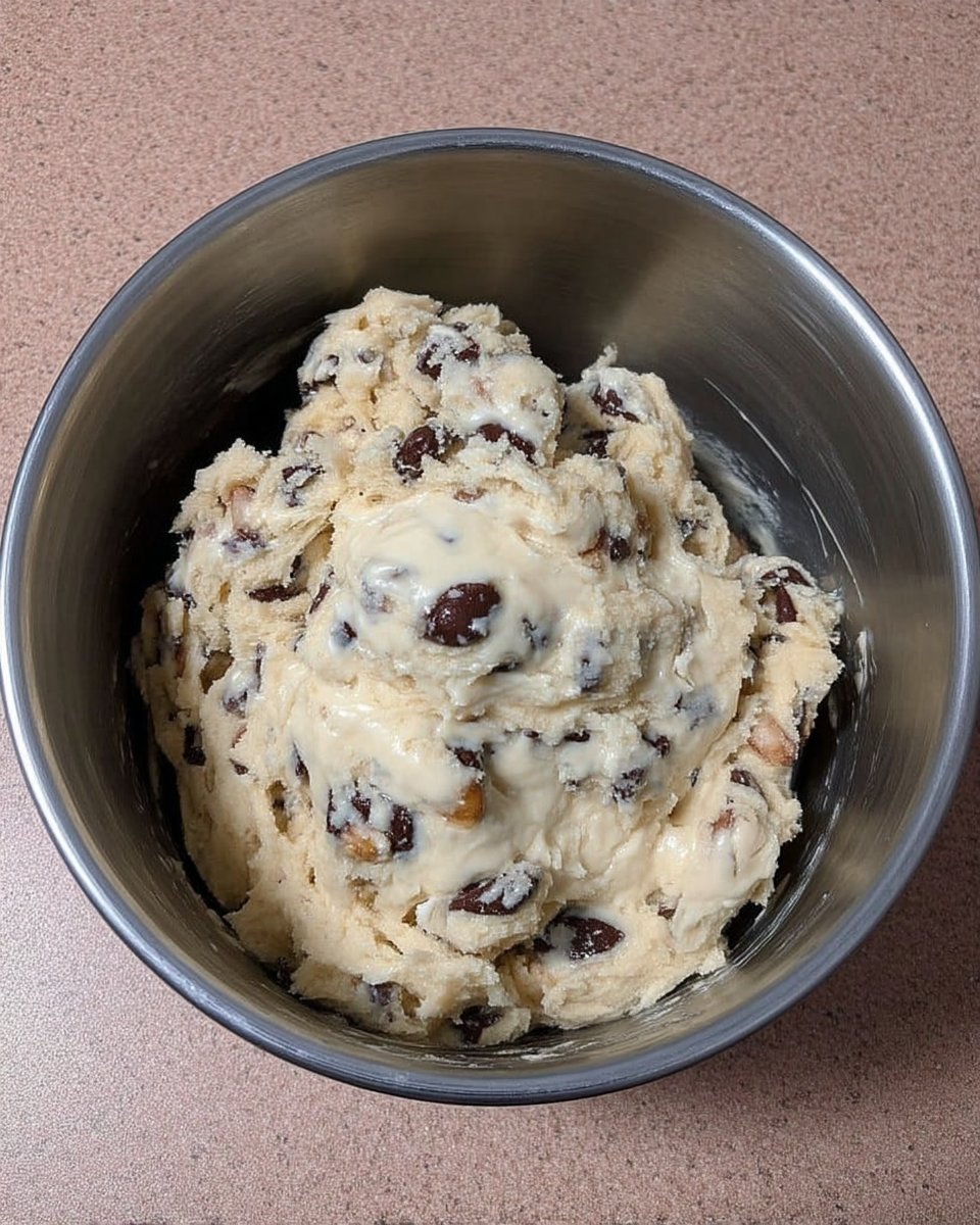 Chilled cookie dough mounds on a baking sheet before entering the oven