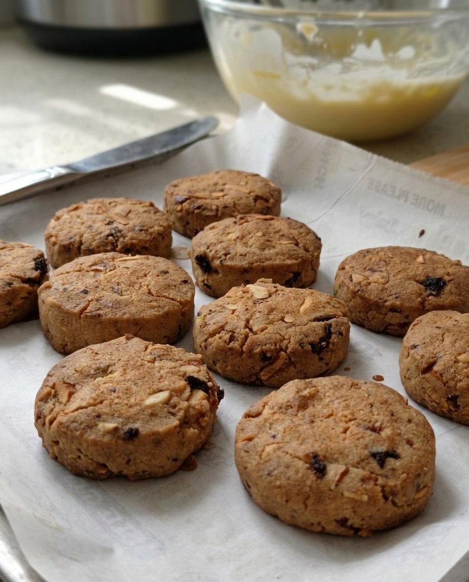 Baked Naan Khatai served with a cup of tea