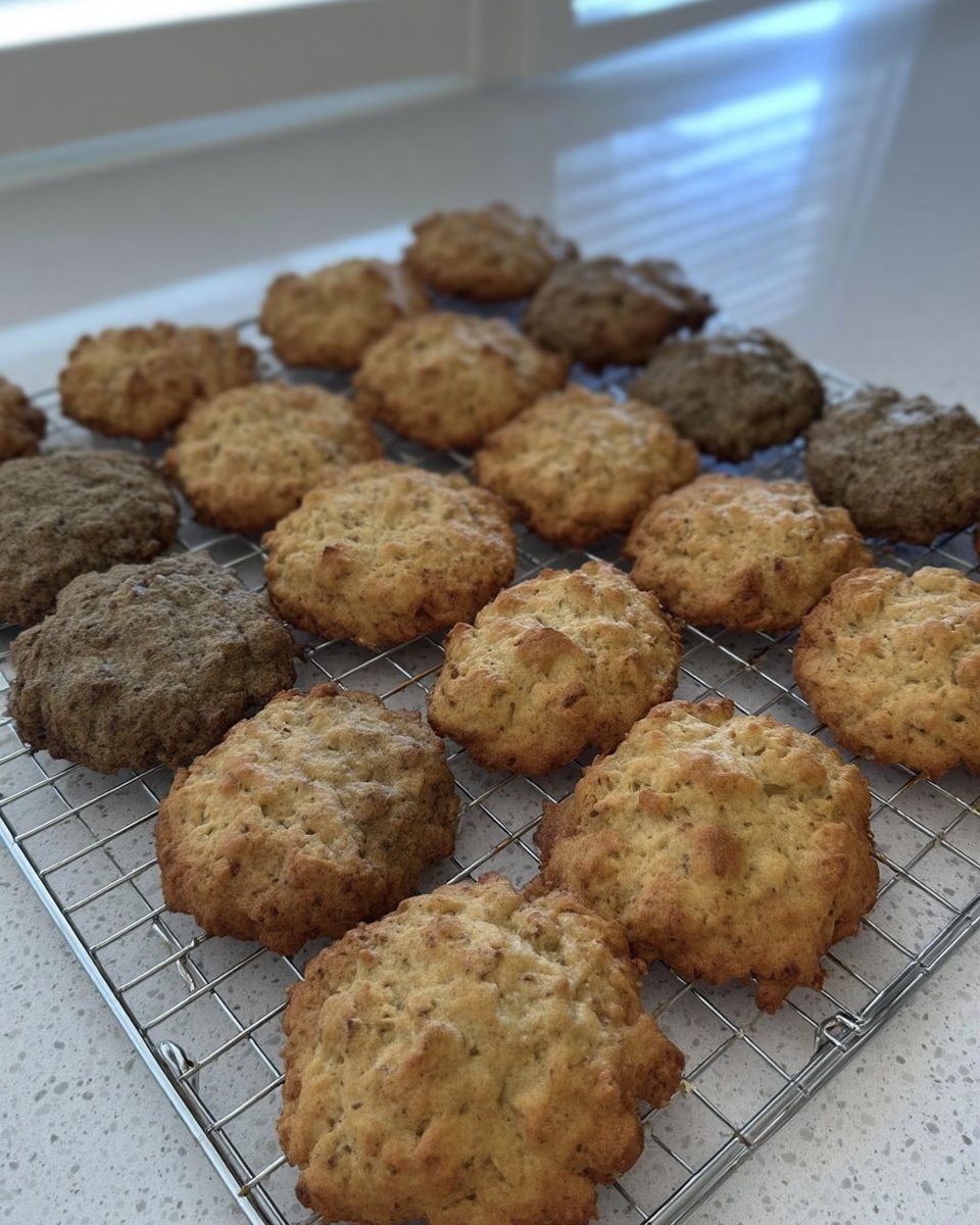 Oatmeal banana cookies served with a cup of coffee