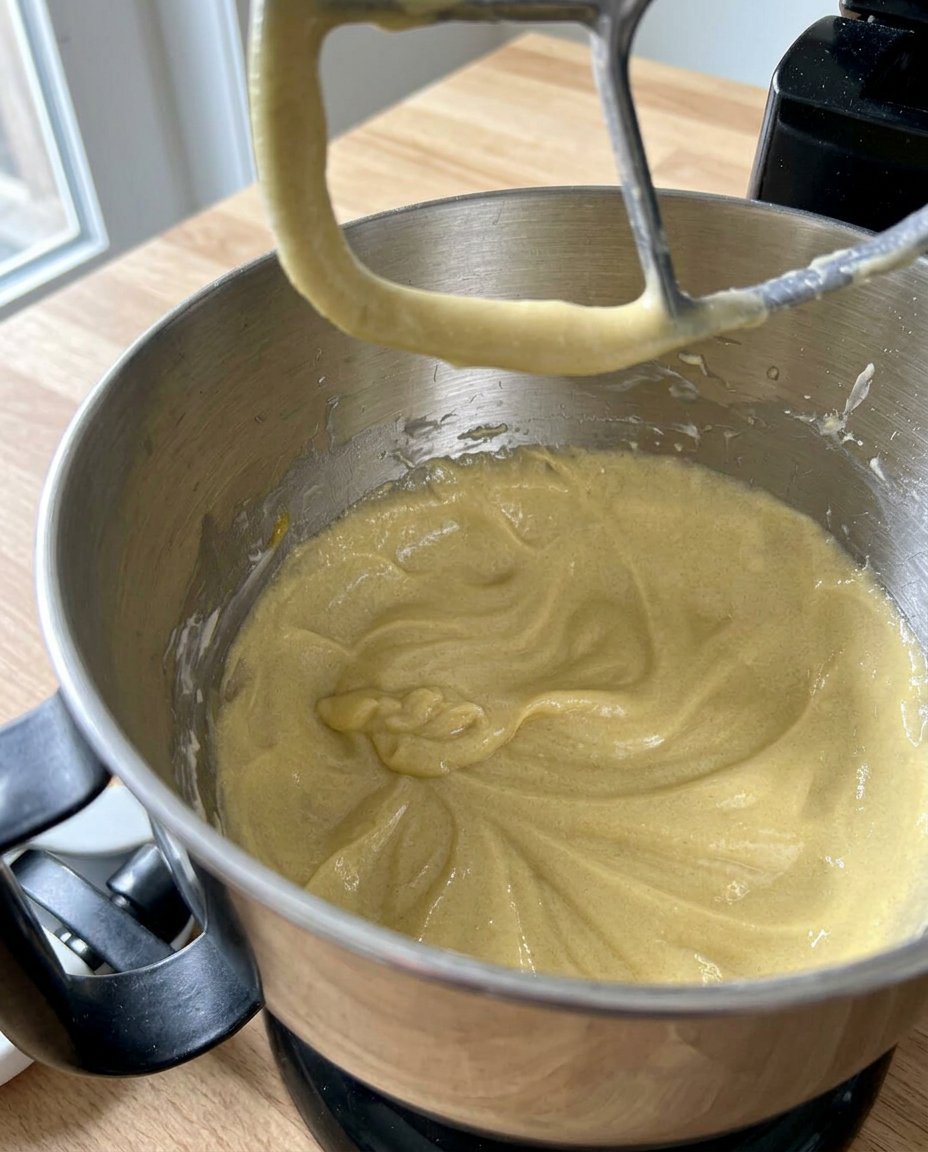 A hand using a measuring spoon to make a perfect indentation in cookie dough.