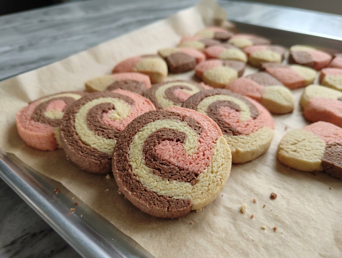 Chilled cookie dough balls ready for the oven