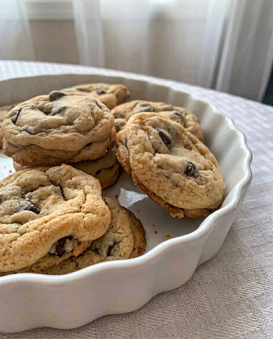 Soft batch cookies 2 served with a glass of milk