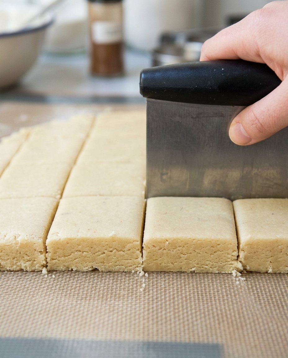 Ingredients for shortbread including butter, sugar, flour, and cornstarch.