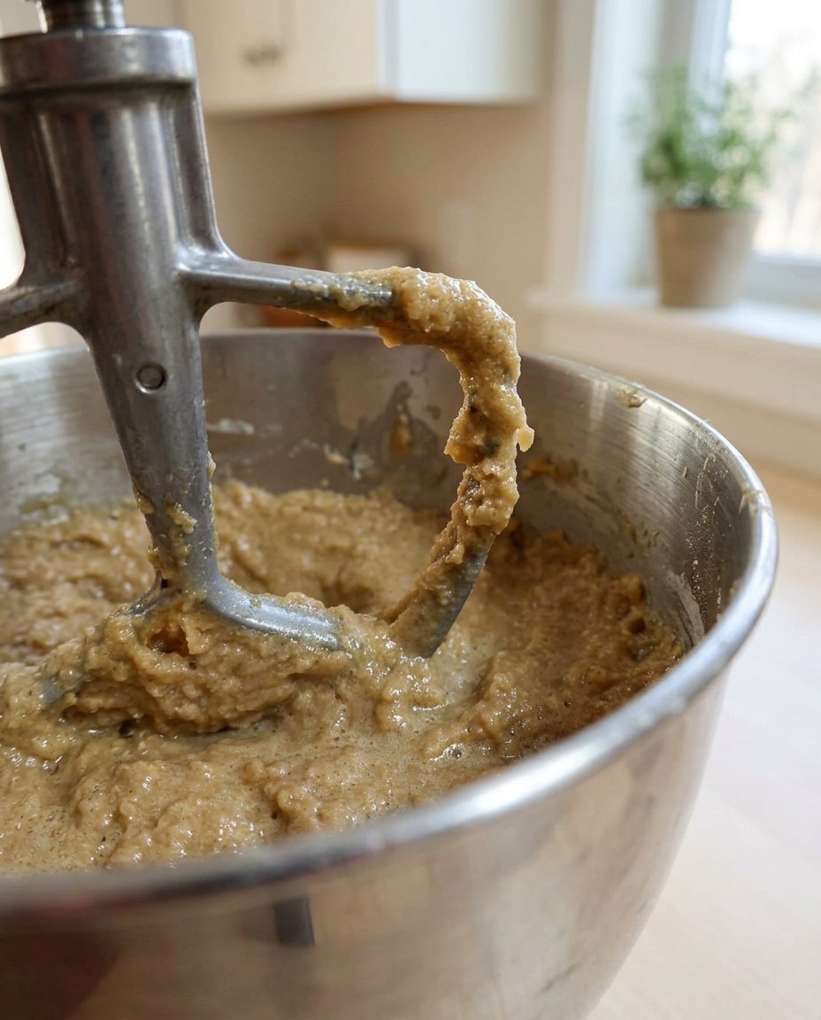 Butter and sugar being creamed together for soft sugar cookies 2.