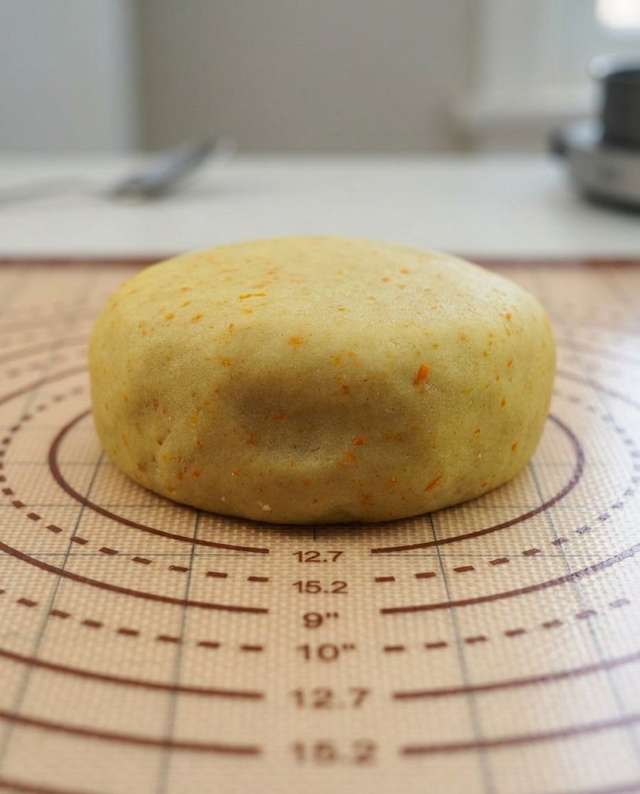 A collection of ingredients for spritz cookies including high fat butter and almond extract.