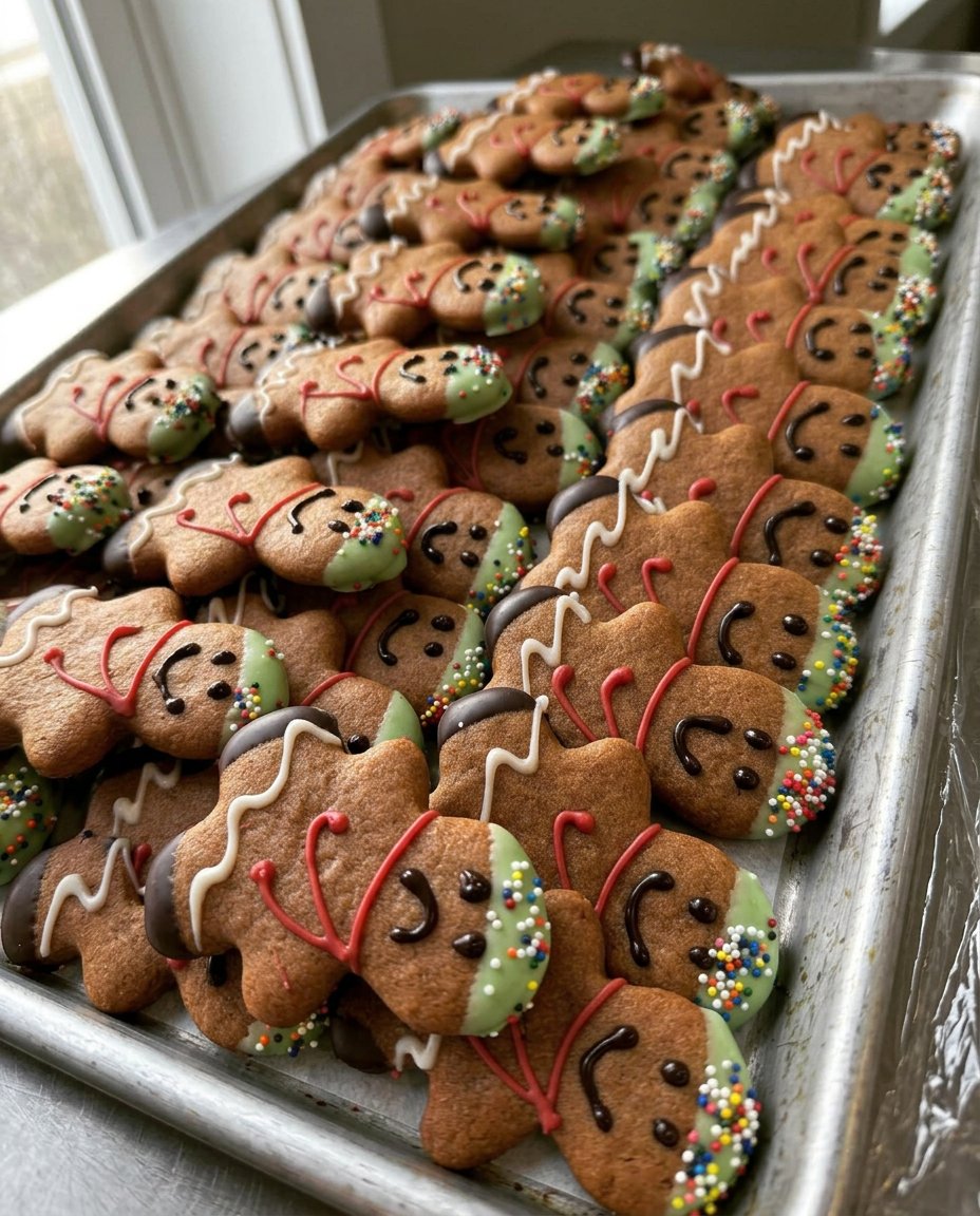 Thanksgiving Cookies with a molten pistachio cream center showing rich texture
