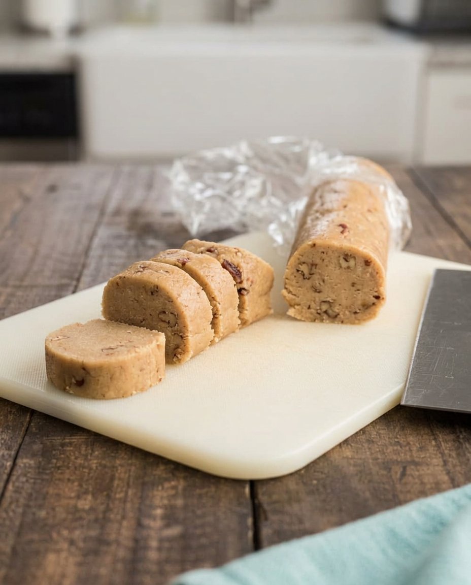 Thin golden brown cookies spaced three inches apart on a baking sheet