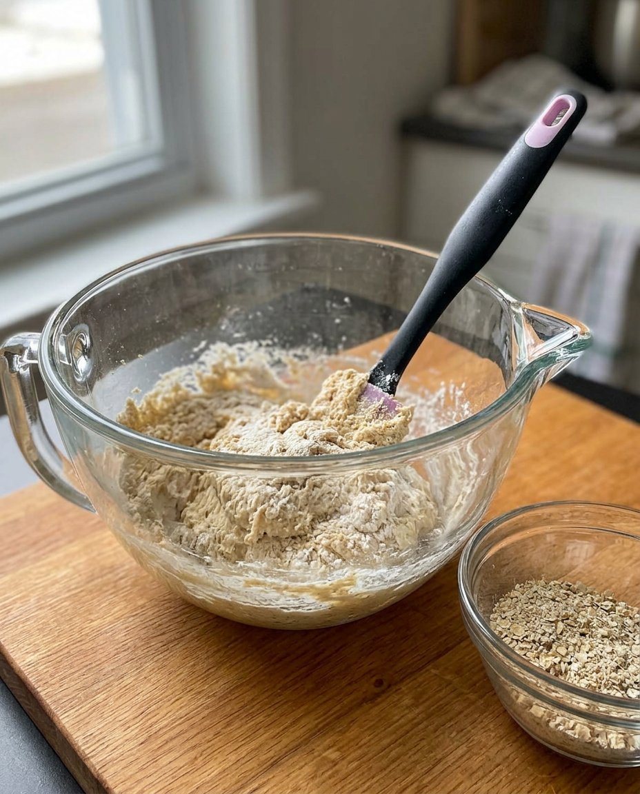 Ingredients for vegan shortbread including flour and vegan butter
