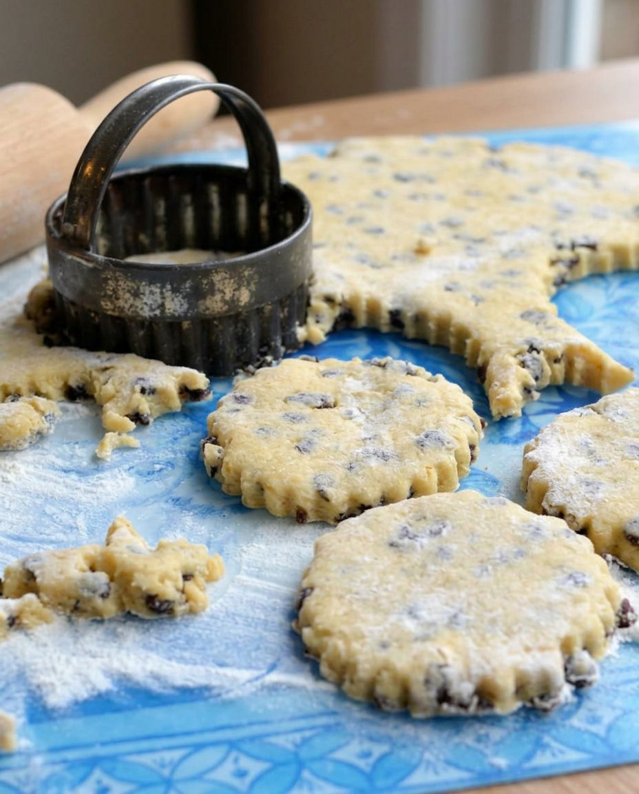 Close up of hands rubbing butter into flour for Welsh cakes